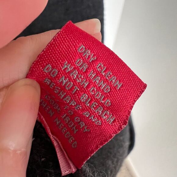 Krimson Klover Charcoal Grey Wool & Cashmere Hooded Open-Front Duster Cardigan - Picture 6 of 7